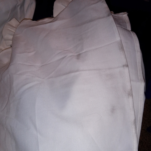 CQ by CQ White Dress Pants Bell Bottom Flare Side Cut w/Bows Size Small - Picture 7 of 7